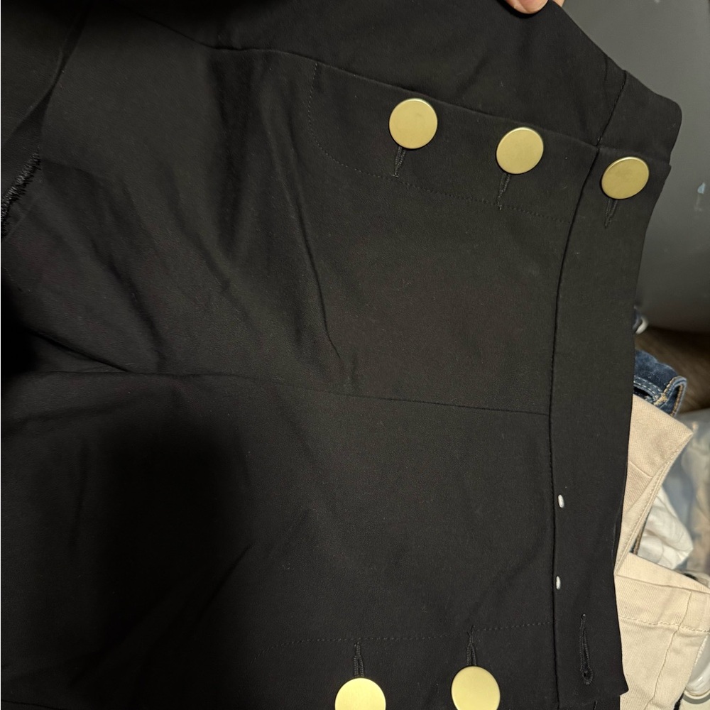 Express Black Shorts with Yellow Accents